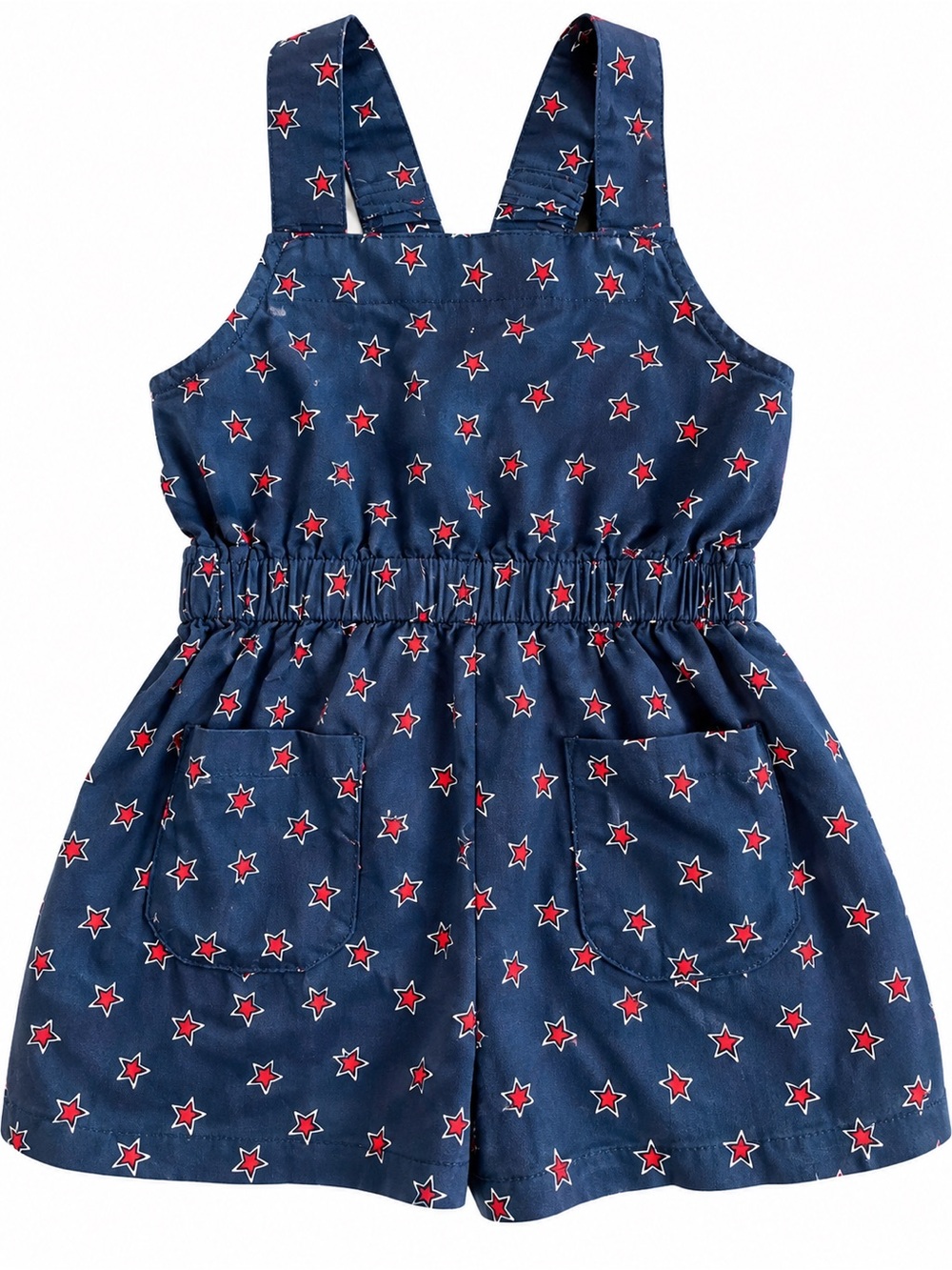 Copper Key Navy Star-Print Romper